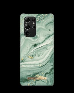Printed Case Galaxy S21 Ultra Mint Swirl Marble