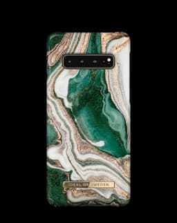 Printed Case Galaxy S10 Golden Jade Marble