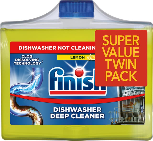 Finish Lemon opvaskemaskinerens duo-pakke (250 ml)