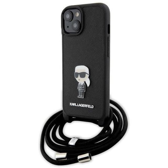 KARL LAGERFELD iPhone 15 Halsbandsskal Monogram Metal Pin