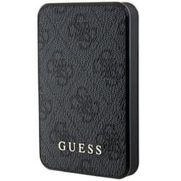 Guess Powerbank 5000mAh 15W Läder Metal Logo - Svart