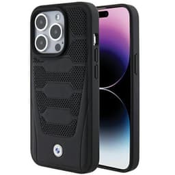 BMW Mobilskal till iPhone 15 Pro Max Läder Seats Pattern - Svart