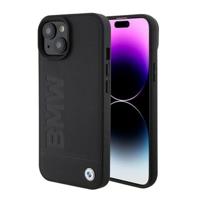 BMW Mobilskal till iPhone 15 Magsafe Läder Hot Stamp