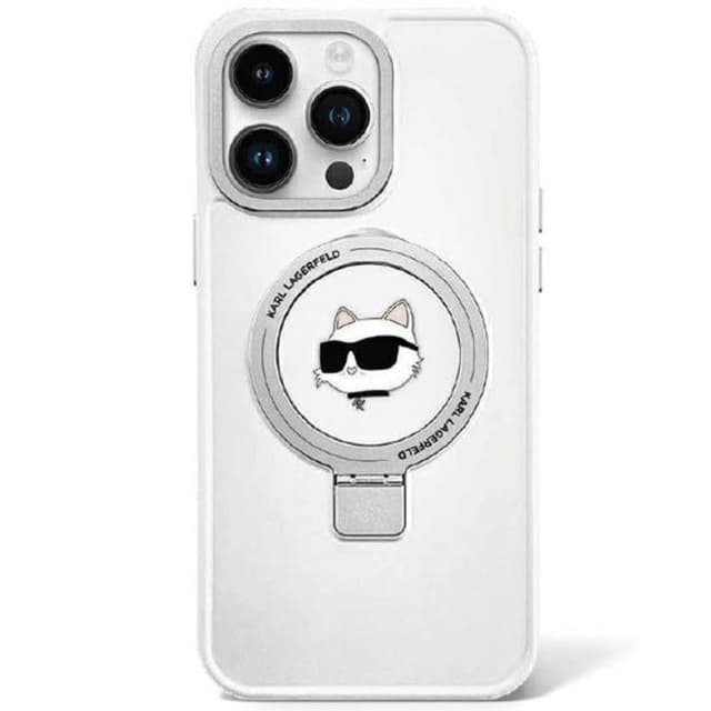 KARL LAGERFELD Mobilskal till iPhone 15 Pro MagSafe Ringställ