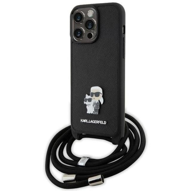 KARL LAGERFELD iPhone 15 Pro Max Halskædeetui Crossbody Saffiano