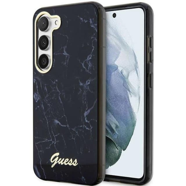 Guess Telefontaske til Galaxy S23 Plus Marmor - Sort