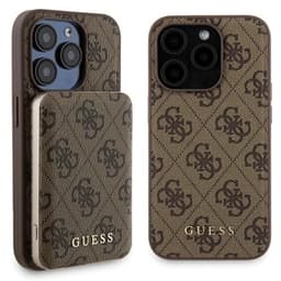 Guess Mobilskal till iPhone 15 Pro Med Powerbank 5000mAh Magsafe Metal Logo