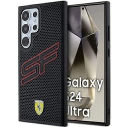 Ferrari Telefontaske til Galaxy S24 Ultra Big SF Perforeret - Sort