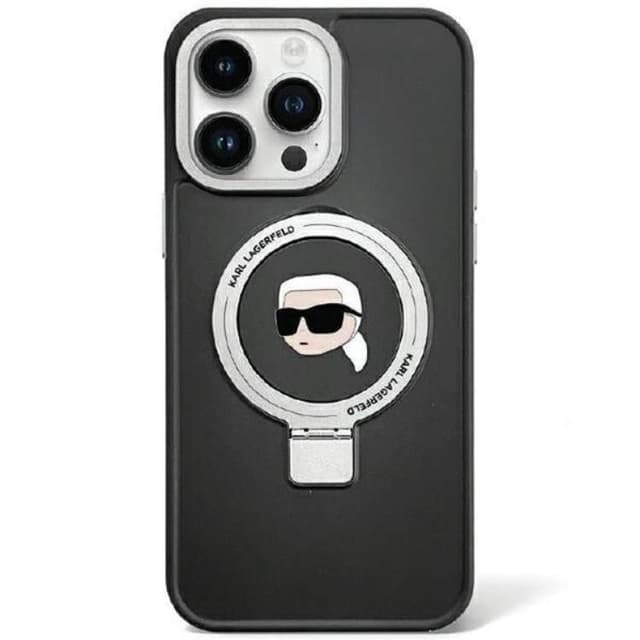 KARL LAGERFELD Mobilskal till iPhone 15 Pro Max MagSafe Ring Stand