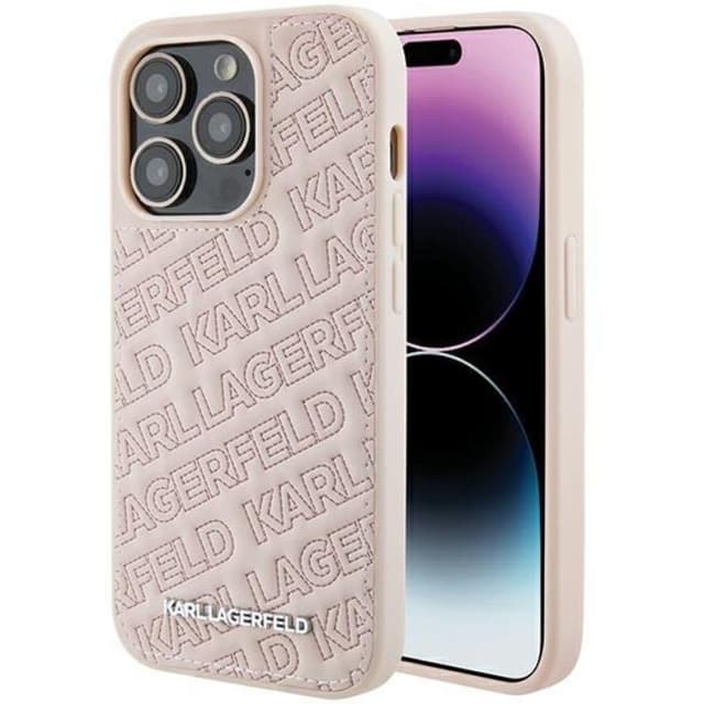 KARL LAGERFELD Mobilskal till iPhone 15 Pro Max Quilted K Pattern