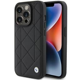 BMW Mobilskal till iPhone 15 Pro Max Läder Quilted - Svart