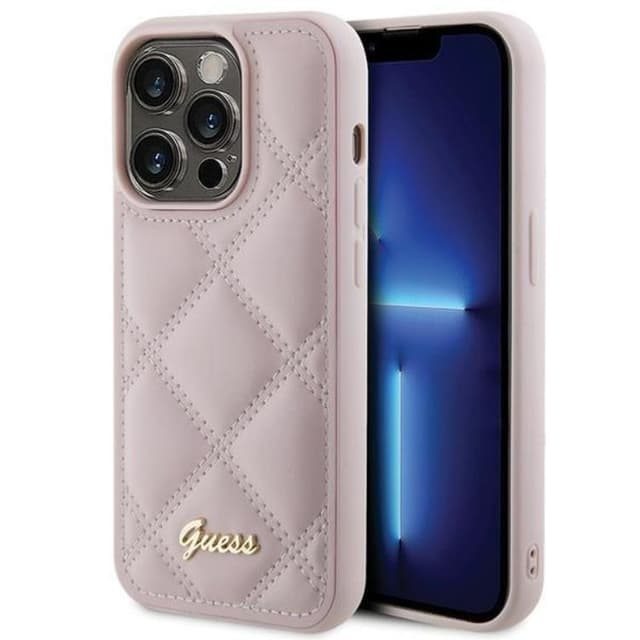 Guess Mobilskal till iPhone 15 Pro Max Quilted Metal Logo