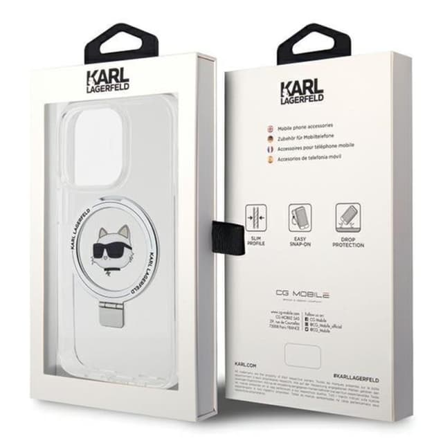 KARL LAGERFELD Mobilskal till iPhone 15 Pro Max MagSafe Ringställ Choupette