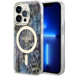 Guess Mobilskal till iPhone 14 Pro MagSafe Leopard - Blå