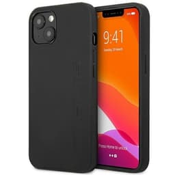 AMG iPhone 14 Skal Läder Hot Stamped - Svart