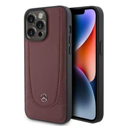 Mercedes Mobilskal till iPhone 15 Pro Läder Urban - Röd