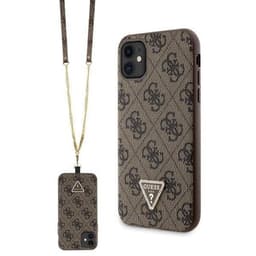 Guess Mobilskal till iPhone 11/XR Crossbody Metall Logo - Brun