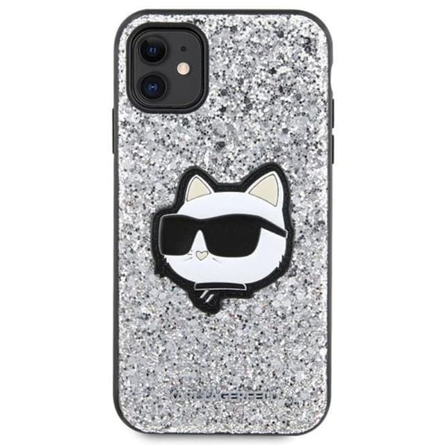 Karl Lagerfeld Mobilskal till iPhone 11/XR Glitter Choupette Patch