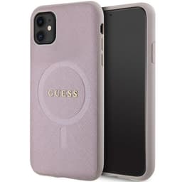Guess Mobilskal till iPhone 11/XR Magsafe Saffiano - Rosa