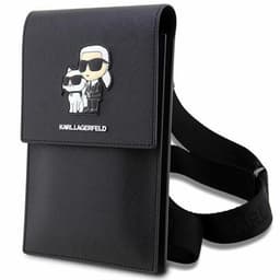 Karl Lagerfeld Halskædeetui Saffiano Karl & Choupette - Sort