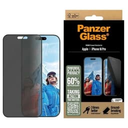 PanzerGlass iPhone 16 Pro skærmbeskytter i hærdet glas Privacy Ultra-bred pasform