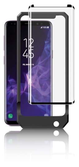 3D hærdet glas skærmbeskytter til Samsung Galaxy S9 inkl. monteringsramme