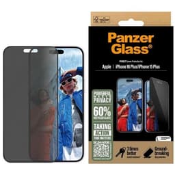 PanzerGlass iPhone 16 Plus skærmbeskytter i hærdet glas Privacy Ultra-bred pasform