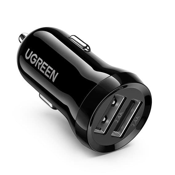 Ugreen 2x USB 24W 4.8A Billaddare Svart