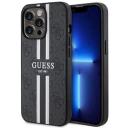 Guess Mobilskal till iPhone 13 Pro/13 MagSafe Printed Stripes - Svart