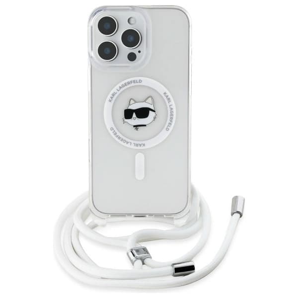 Karl Lagerfeld Mobilskal till iPhone 16 Pro Max MagSafe Choupette Head Cord