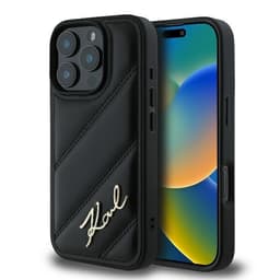 Karl Lagerfeld Mobilskal till iPhone 16 Pro Max Quilted Signature - Svart