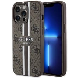Guess Mobilskal till iPhone 13 Pro Max MagSafe Printed Stripes - Brun