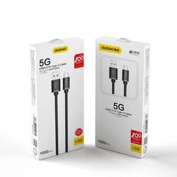 Dudao USB-C till USB-A kabel 1m Super Fast Charge - Svart