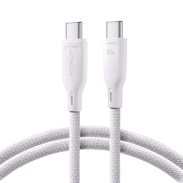 Joyroom USB-C till USB-C kabel 60W 1m Multi-Color - Vit