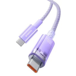 Baseus USB-C till USB-C kabel 1m 100W - Lila