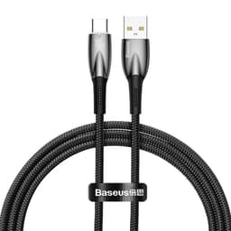 Baseus USB-C till USB-A kabel 1M Glimmer Series - Svart