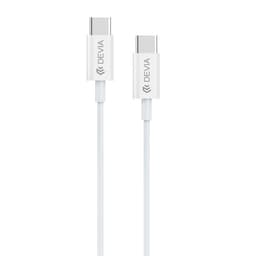 Devia USB-C Till USB-C 60W Kabel 3A 1m Smart EC042 PD - Vit