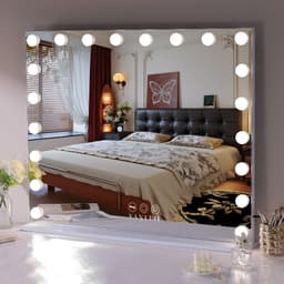 VANITII Hollywood sminkespeil med lys veggmontering 100x80 cm