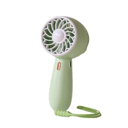 Mini håndholdt ventilator - bærbar USB-genopladelig 3-trins støjsvag personlig ventilator med silikone snor og 350mAh batteri Grøn