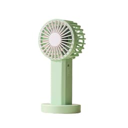 Mini USB genopladelig håndholdt ventilator med LED-lys — bærbar 2-hastigheds personlig bordventilator (250mAh) Grøn