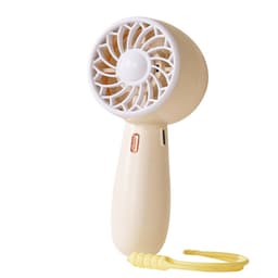 Mini Handhållen Fläkt USB-Uppladdningsbar 3-läges Tyst För Resa Gul