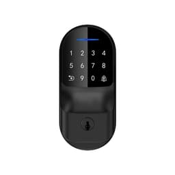 Tuya Bluetooth Smart Door Lock compatible with Password, RFID Card and Mechanical Key - Single Latch Aluminum Alloy Security Lock for Home and Office