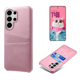 SKALO PU-Läder Korthållare Skal för Samsung Galaxy S26 Ultra - Roséguld