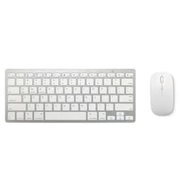 Trådløst tastatur og mus kombinasjon - Svart trådløst tastatur + mussett Sølv