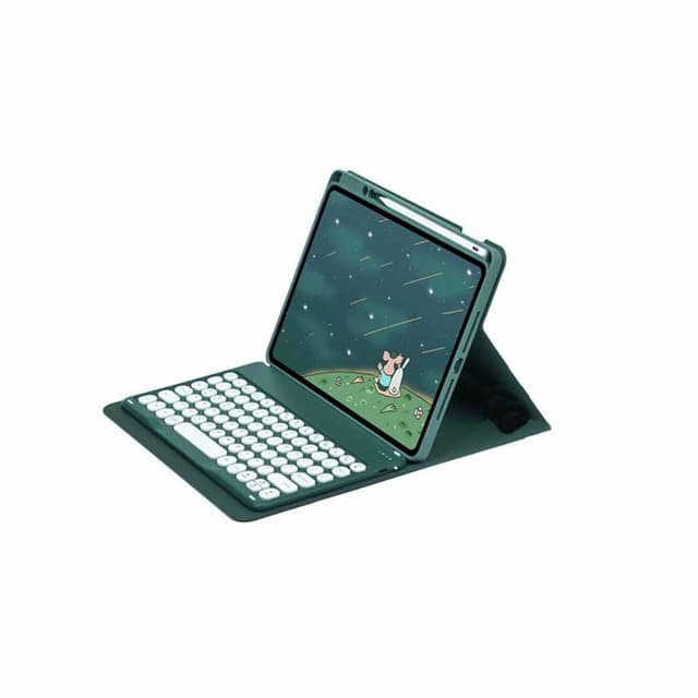 Mörkgrön Bluetooth-Tangentbord Magnetiskt Fodral för iPad Pro (M4) 11