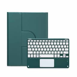 Mørkegrønn Bluetooth-tastatur magnetisk etui med berøringsplate for iPad Pro (M4) 11-tommers (2024)
