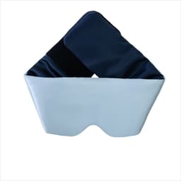 Double-Sided Blackout Travel Silk Sleep Mask — 100% Silk, Pressure-Free, 3D Nose Wing, Silent Velcro Blå