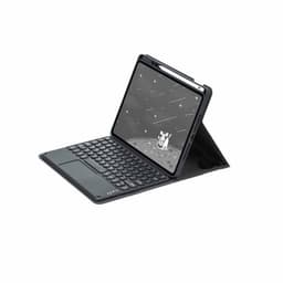 SVART Bluetooth-tangentbord Magnetiskt Fodral med Pekplatta för iPad 1