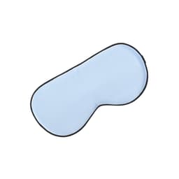 Silk Eye Mask with Black Trim - Adjustable, Smooth Touch, Complete Blackout for Travel & Sleep Blå