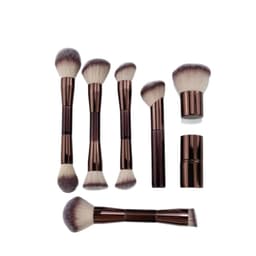 7pc Double-Ended Telescoping Makeup Brush Set — Dual-Head Foundation, Powder & Contour Brushes, Compact Travel Design